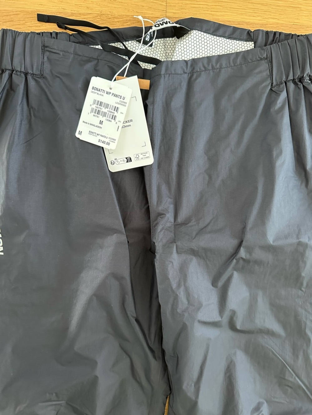 Salomon Men's Blqck Lightweight Bonatti Jogger Rain Pants size M - Picture 2 of 6
